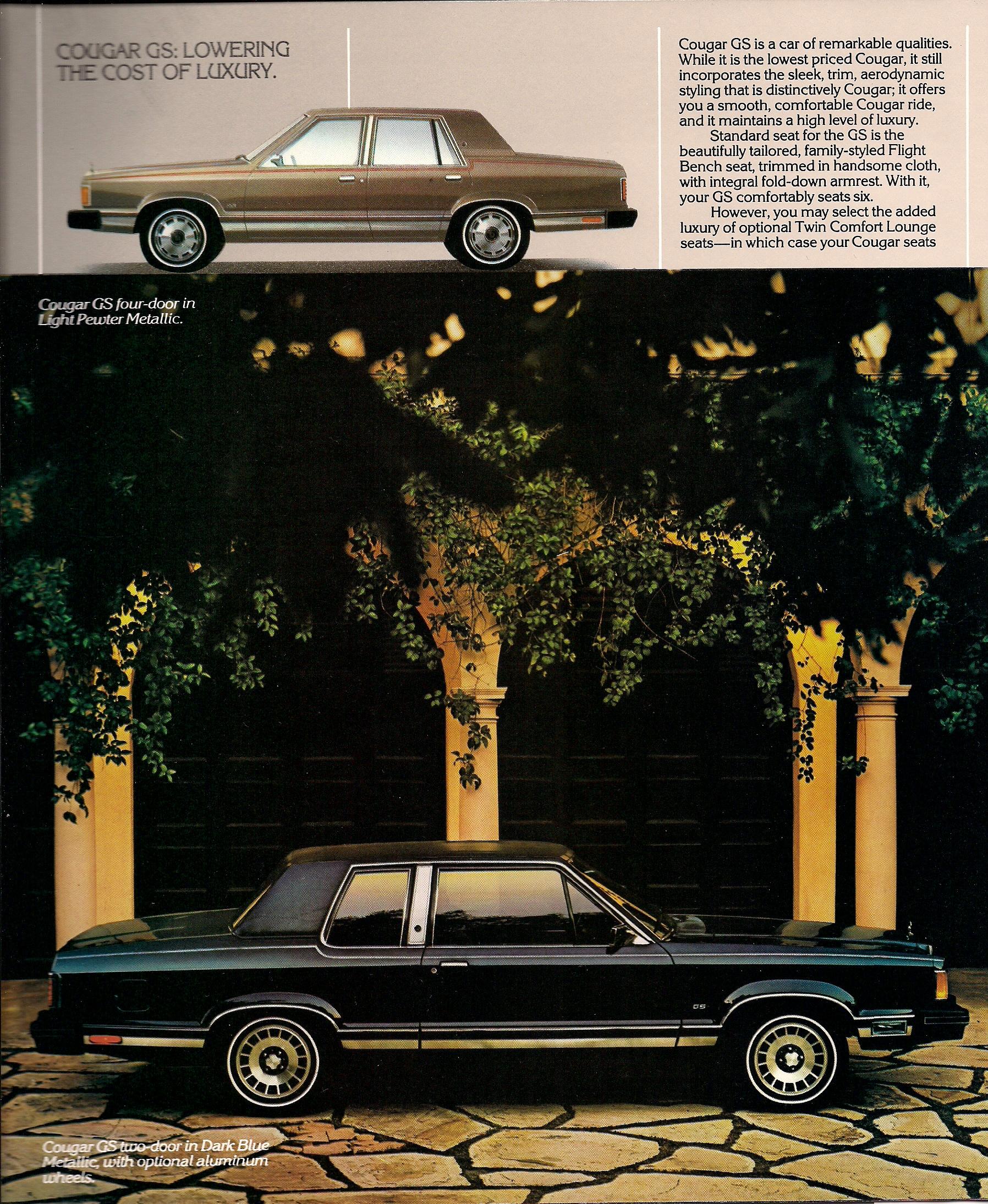 1982 Mercury Cougar Brochure Page 10
